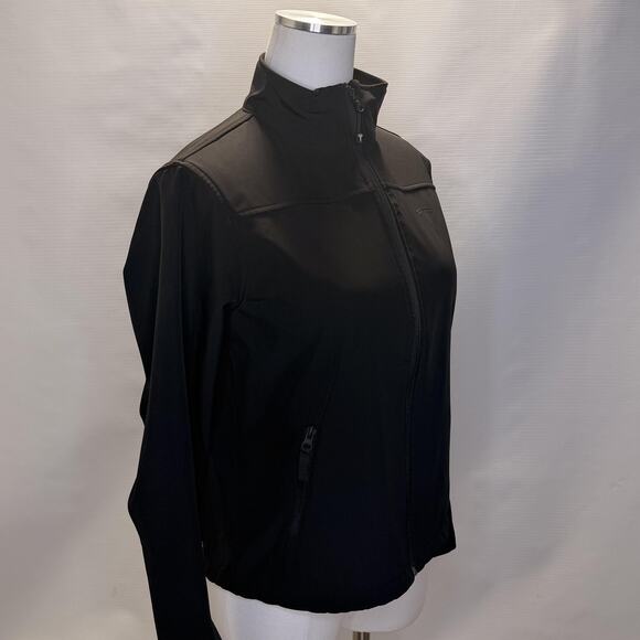 Tesla Jacket Womens Small Black Softshell Full Zip Fleece Lined Logo Embroidered - Picture 2 of 12